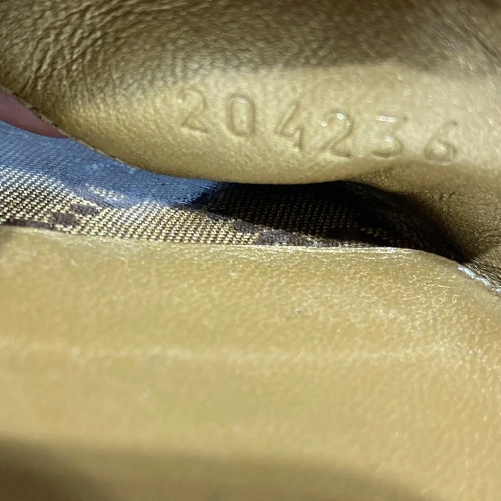 GUCCI Crystal Horsebit GG Heeled Monogram Gold Stiletto Mules size 8 & dust bag - Picture 7 of 17